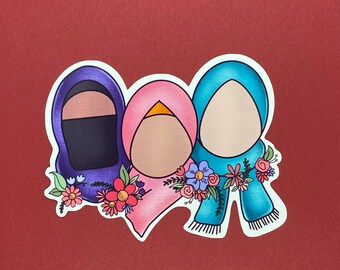 Adesivo lucido "Hijab Is My Crown" - Muslimah Art