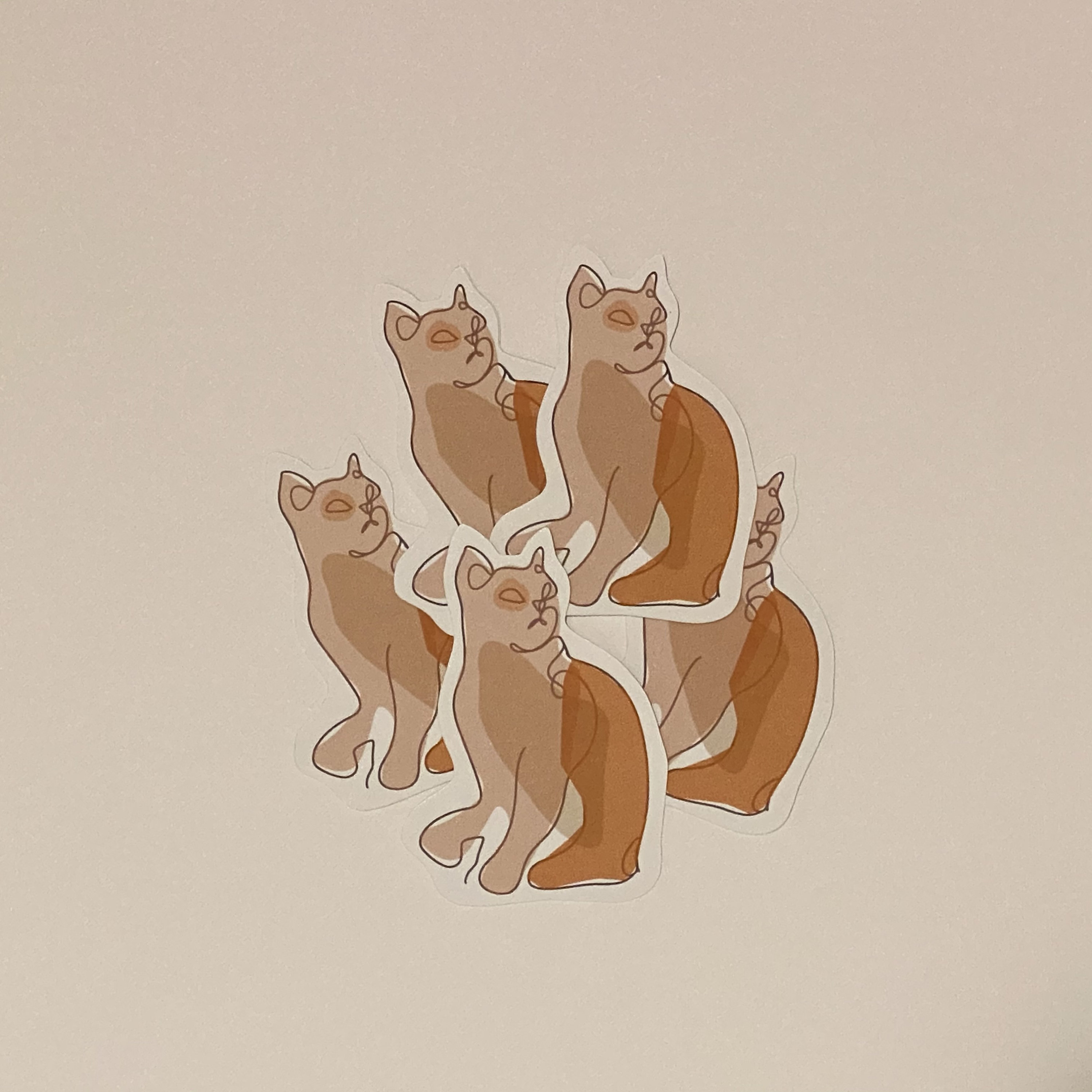 Adesvo Gatto Marrone Adesv Decalcomane Taglo Da Dad - Etsy Tala - Foto 3