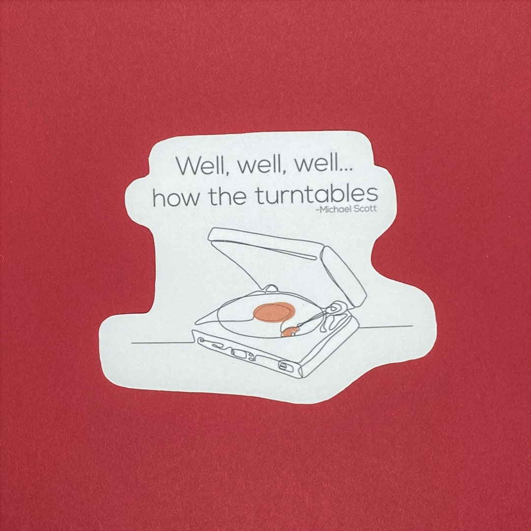 The Office Turntables Sticker michael Scott Quote Stickers Etsy