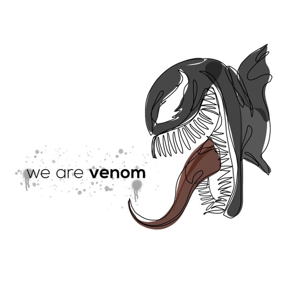 Here is a drawing of Spiderman VS Venom the symbiote Concept fan