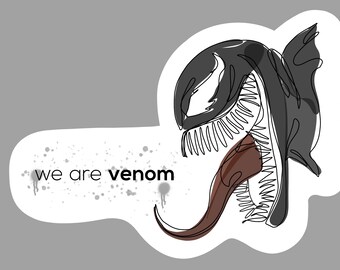 Venom Sticker (We Are Venom Stickers, Spider-man, Spiderman, Stickers, decals, Marvel, Geekaabi)