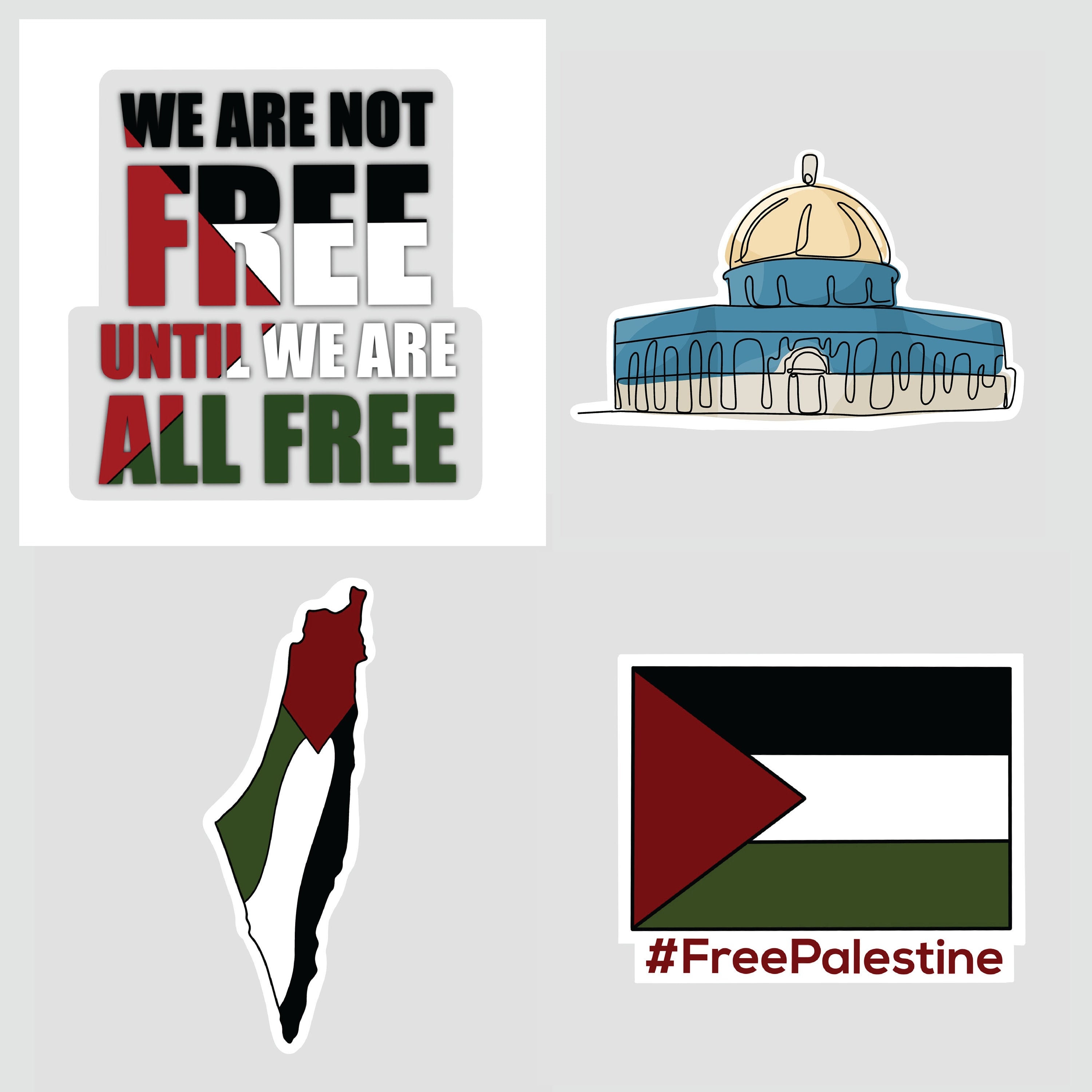 Free palestine promo stickers