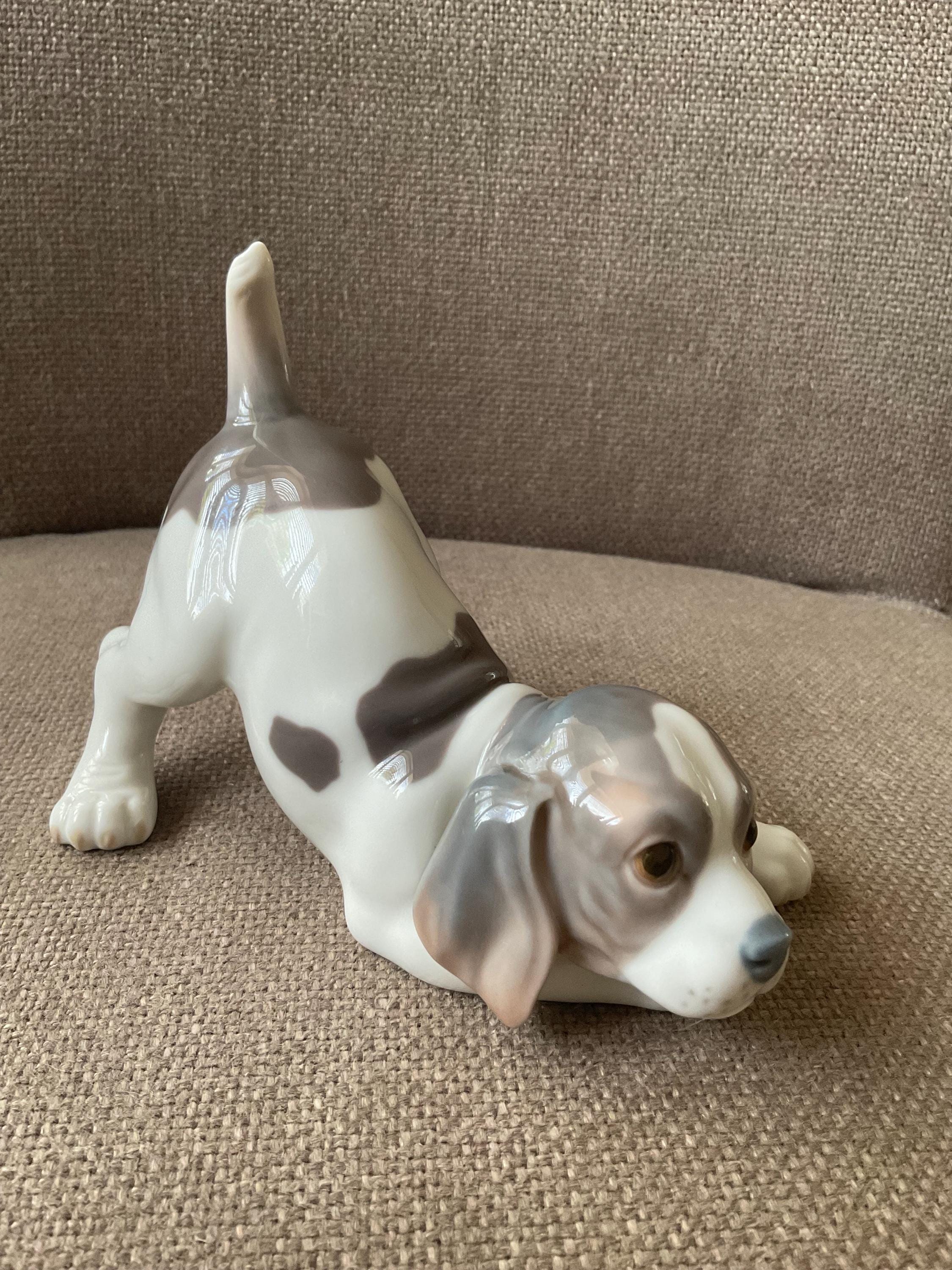 ヴィンテージ リヤドロ 遊び心のある子犬の置物 - 箱なし - Etsy 日本