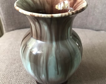 Vintage German Drip Glaze Vase (14 cms h)