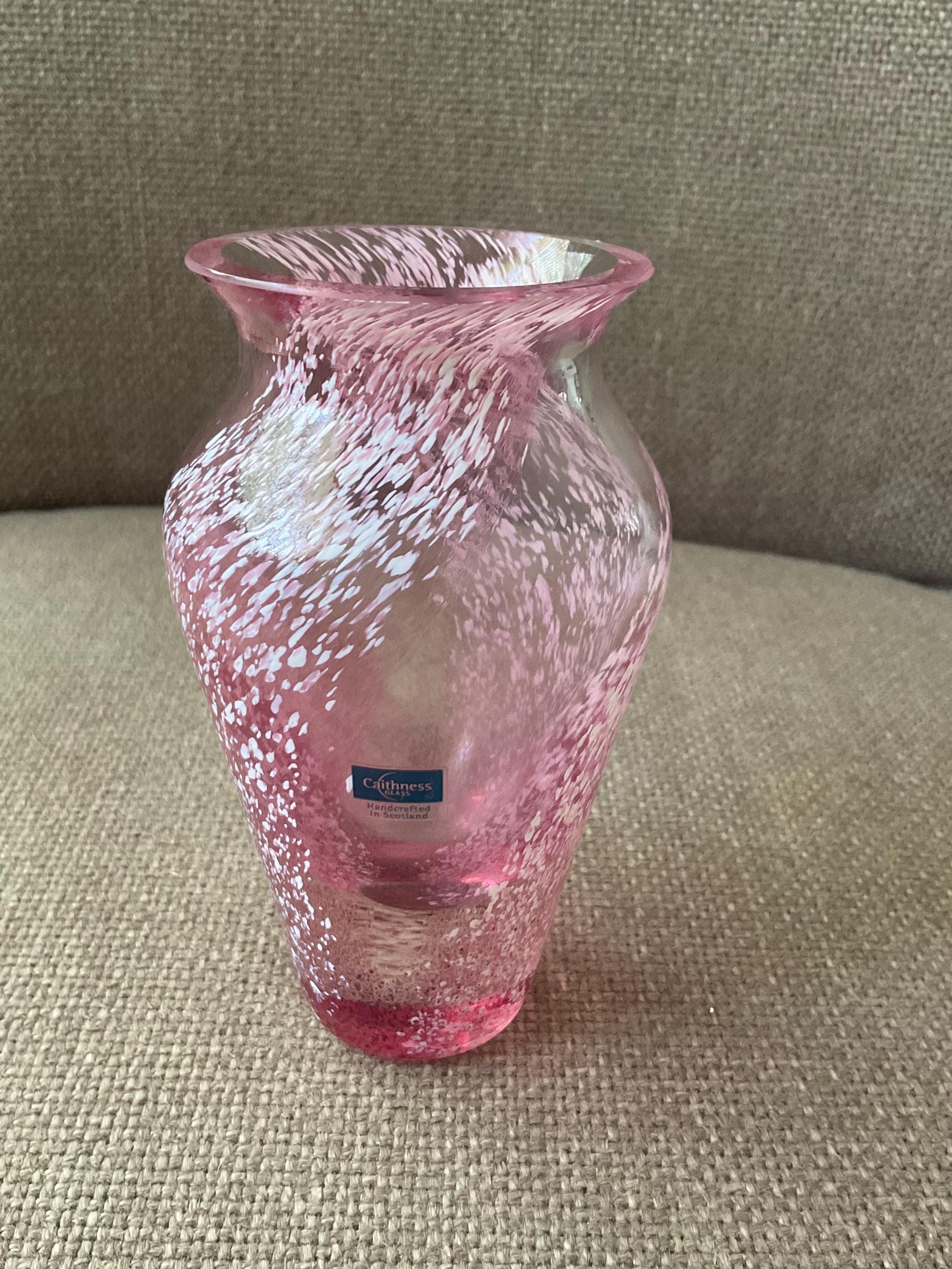 Pink Caithness Vase - Etsy UK