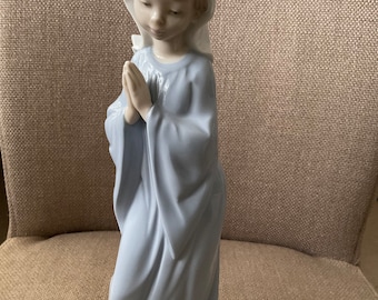 リヤドロ 尼僧 磁器製 置物 彫像 尼僧 ペア 2人 4611 光沢のあるリブ