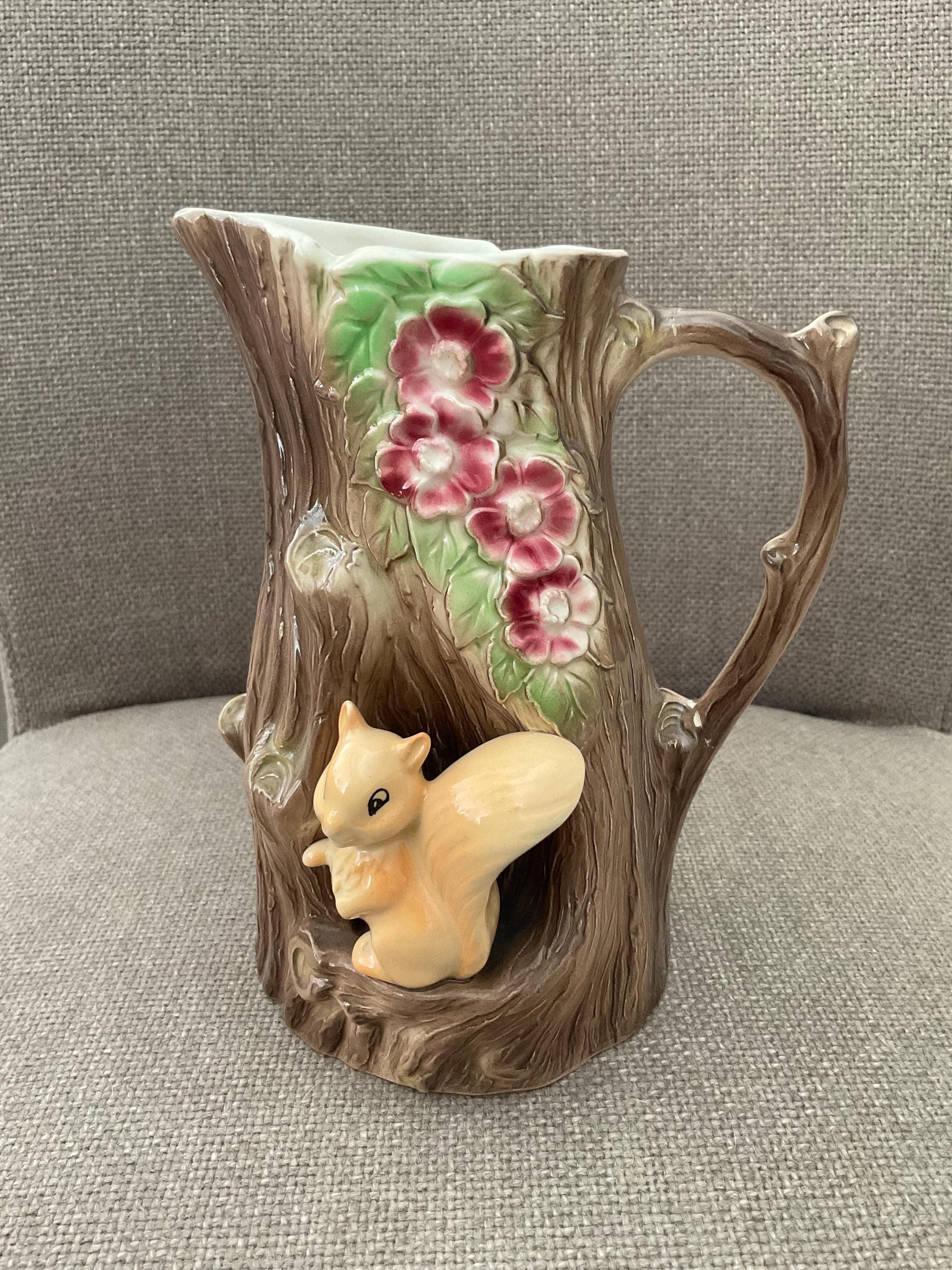 イギリス ヴィンテージ HORNSEA FAUNA 花器 バンビ リス 中 イギリス