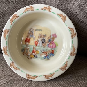 Vintage Bunnykins Bone China Bowl by Royal Doulton