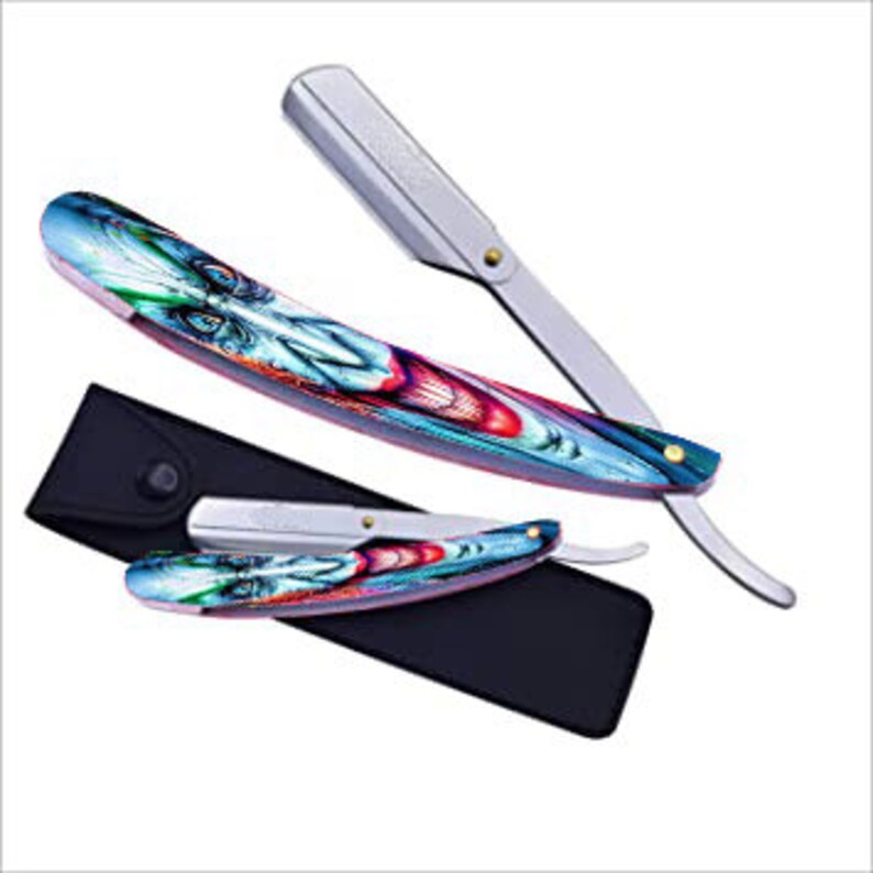 The Joker straight razor changeable blade with Pu leather Etsy
