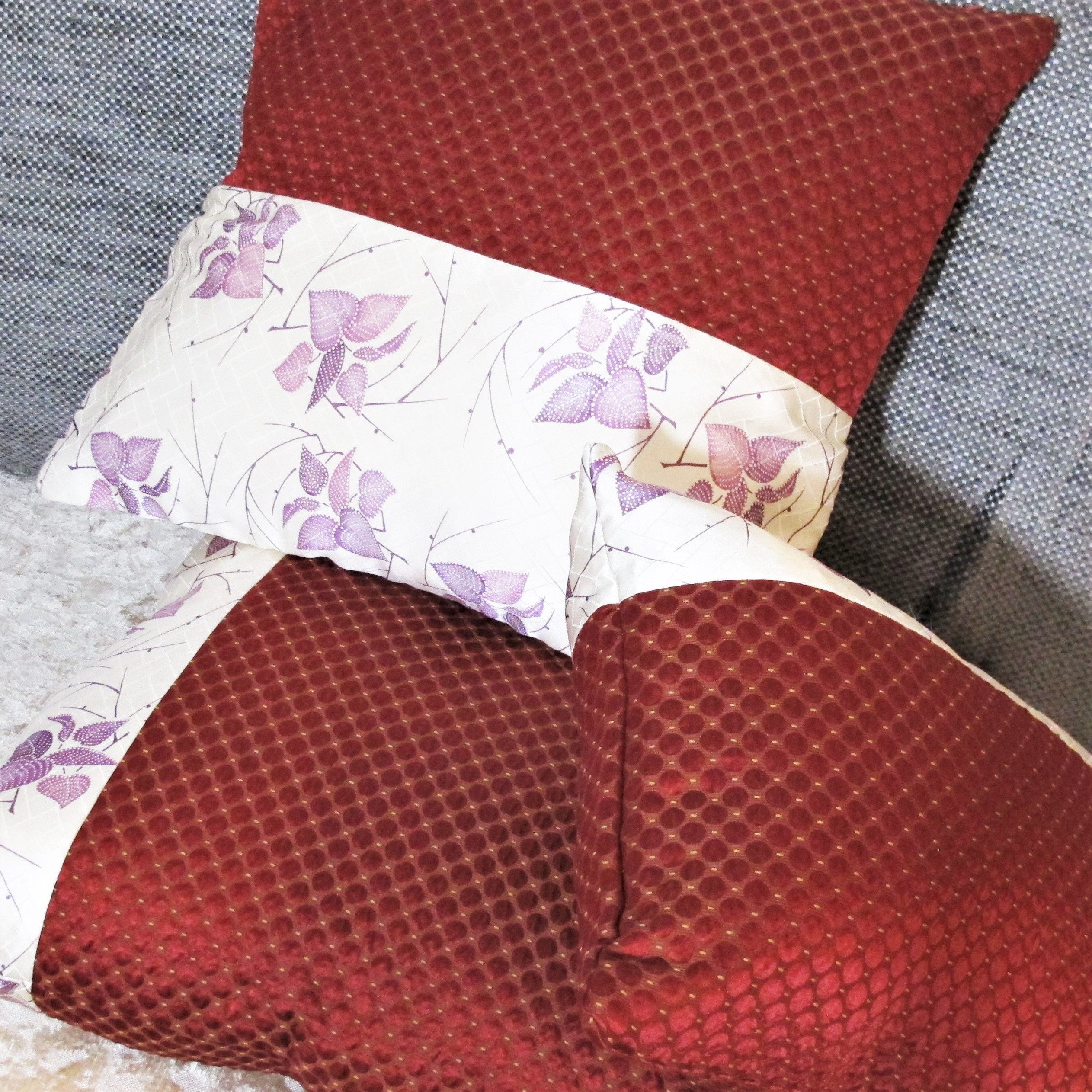 Set Cushions Home Décor Satin Silk Cushions Luxury Japanese Etsy UK