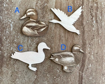 Wood Duck Cutout, Handmade Wooden Bird Decor, Rustic Craft