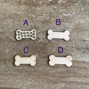 Wood Dog Bone Cutout, Dog Bone Shape, Dog Name Tag, DIY Pet Sign, Puppy Decor, Dog Craft Blank, Pet Gift Idea