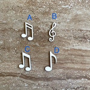 Wood Musical Note Cutout, Laser Cut Music Decor, Craft Shape