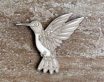 Wood Hummingbird Cutout, Craft Shape, Bird Silhouette
