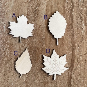 Wood Fall Leaf Cutout, Autumn Decor, Wooden Leaves