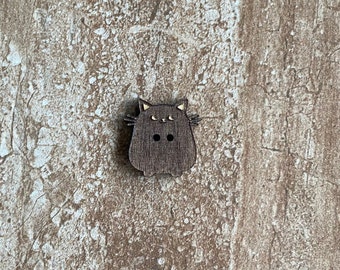Wood Cat Buttons, Cute Kitten Shapes, Sewing & Crafts