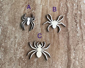 Wood Spider Cutout, Halloween Spider Decoration, Craft Shape