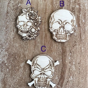 Wood Skull Cutout, Skull Decor, Wooden Skull, Craft Skull