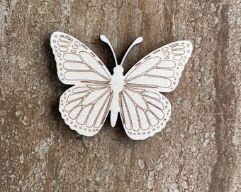 Monarch butterfly cutout, butterfly wall art, butterfly craft shape, decorative butterfly decor, nature theme art