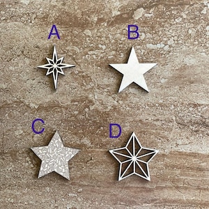 Wood Star Cutout, Wooden Stars, Craft Stars, Wood Stars to Decorate