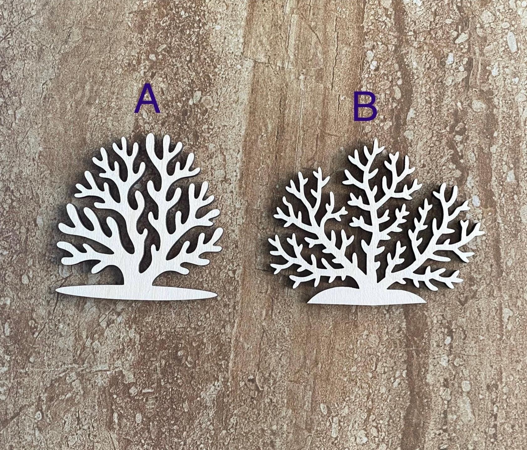 Wood Seaweed Cutout, Ocean Decor, Beach Theme Craft Supply