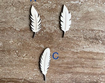 Wood Feather Cutout, Wooden Feather, Feather Shape, Wood Craft