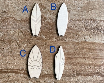 Wood surfboard cutout, wooden surfboard decor