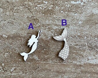 Wood Mermaid Cutout, Unfinished, Craft, Wall Art, Decor