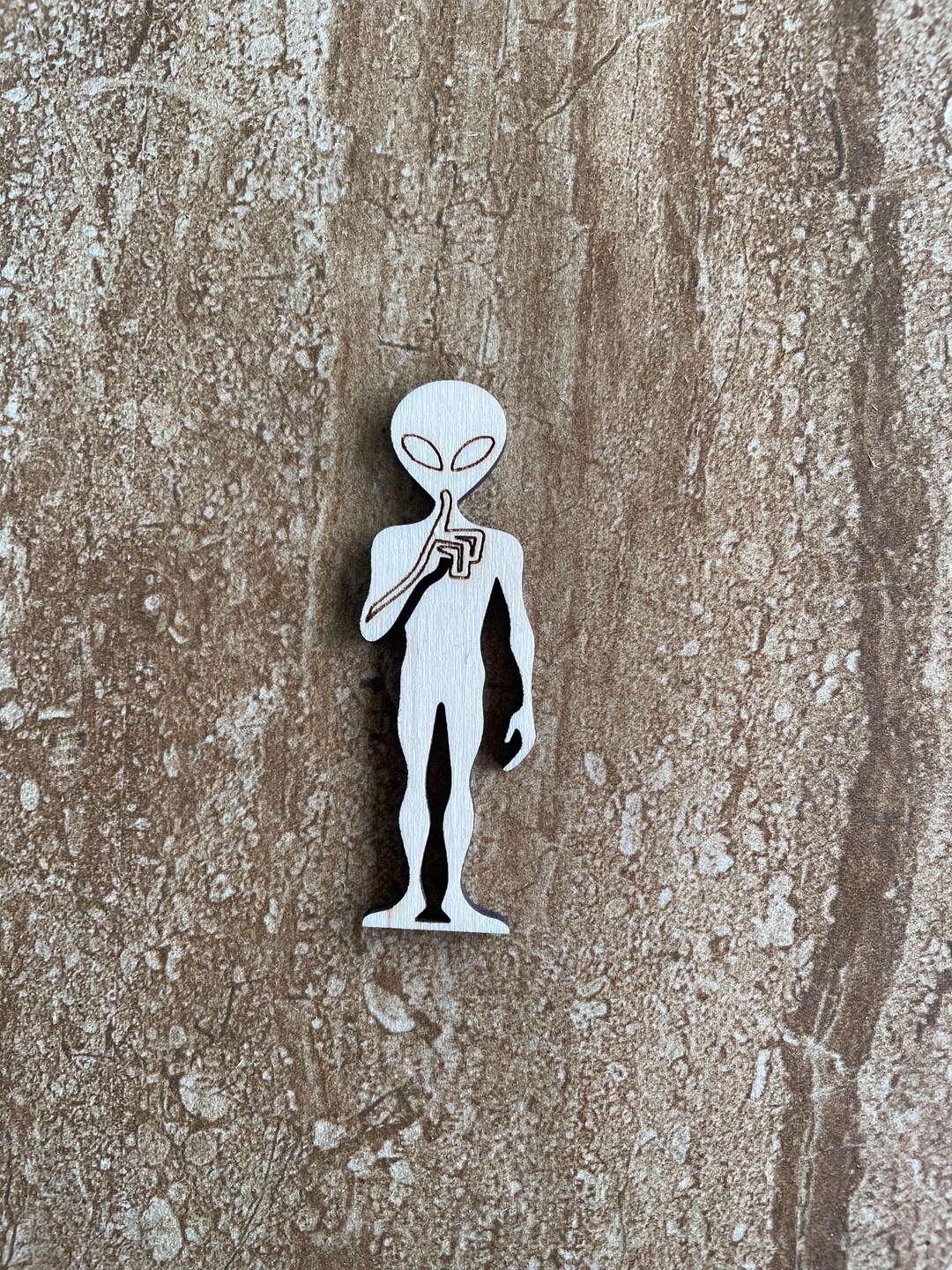 Wood Alien Cutout, Unfinished Wood Alien Shape, DIY Alien Craft Supply ...