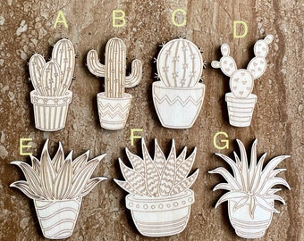 Wood Cactus Cutout, Cactus Wall Art, Southwestern Decor