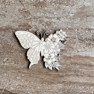 Wood Butterfly Cutout, Unfinished Wood Butterfly Shape