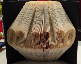 Birthday Date - Folded Book Art