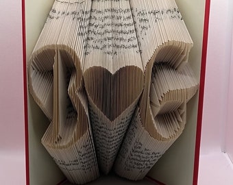 Initials in Love -   Folded Book Art