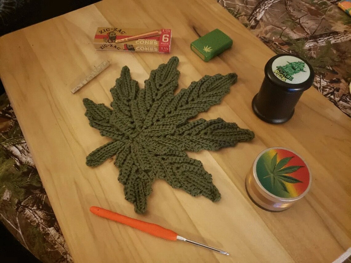 Marijuana Leafcrochet Pattern by JLH Creations by Jendigital Etsy
