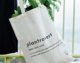 Plantrovert Canvas Tote Bag: Eco-Friendly Cotton Canvas Shopper