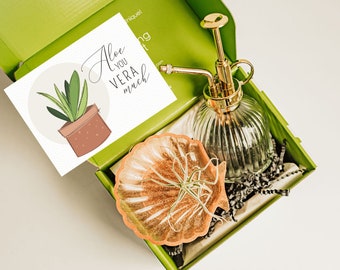 Plant Lover Gift Box: Vintage Mister, Air Plant & Resin Dish