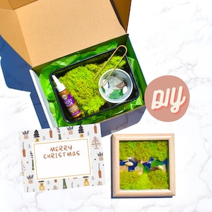 Christmas Gifts, Holiday Gifts, DIY Moss Art, DIY Kit, Moss Art, Moss Art Kit, Wall Art, DIY Moss Kit, Diy Kits for Adults, Diy Gift