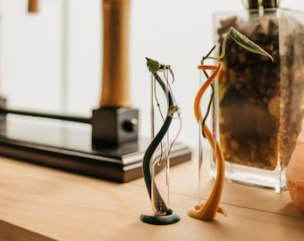 Handmade Plant Propagation Station: Glass Tube Vase, Indoor Gardening