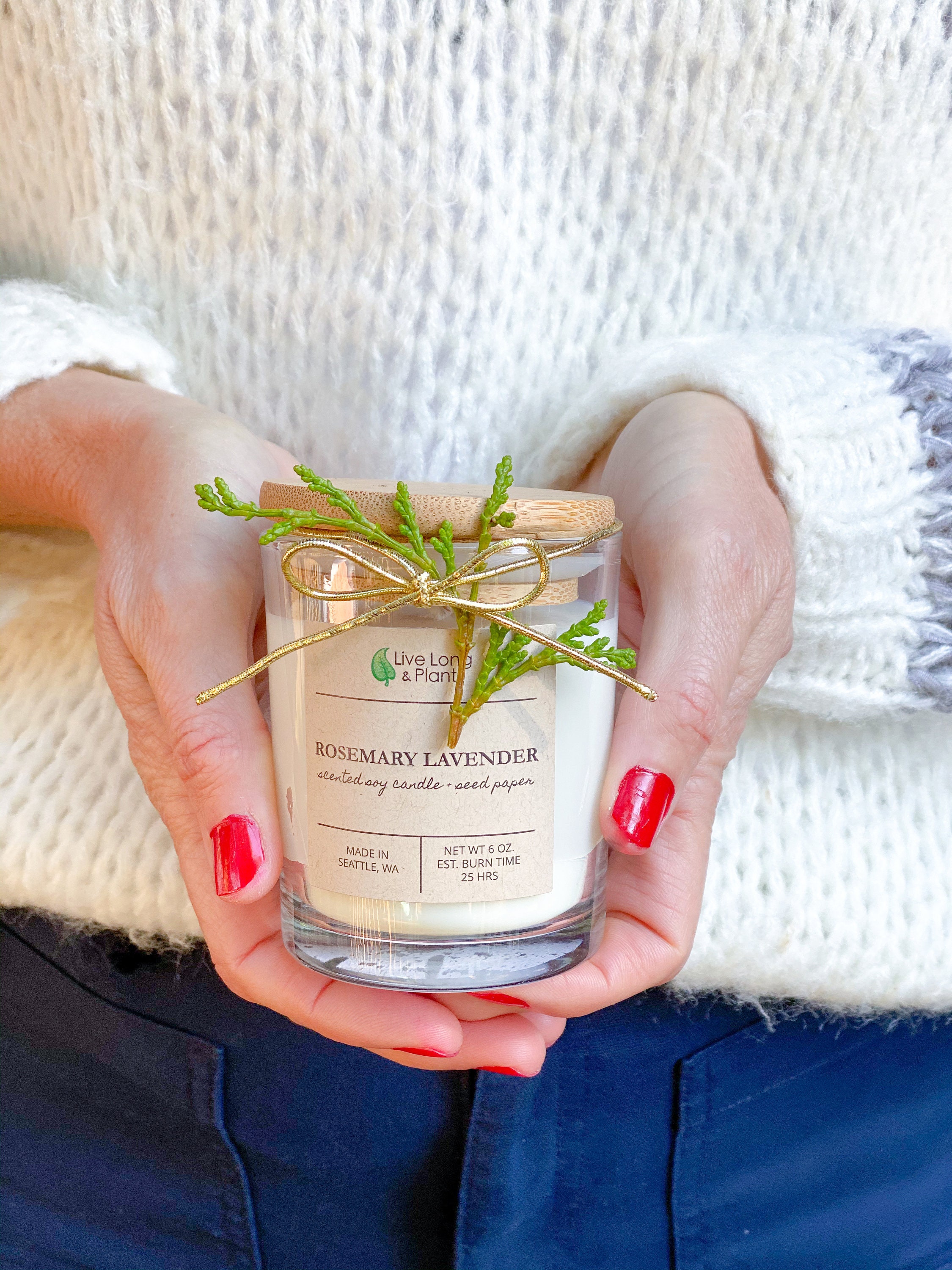 Spa Candle Net Wt 6 oz Seed Paper Included Soy Candle Handmade Etsy