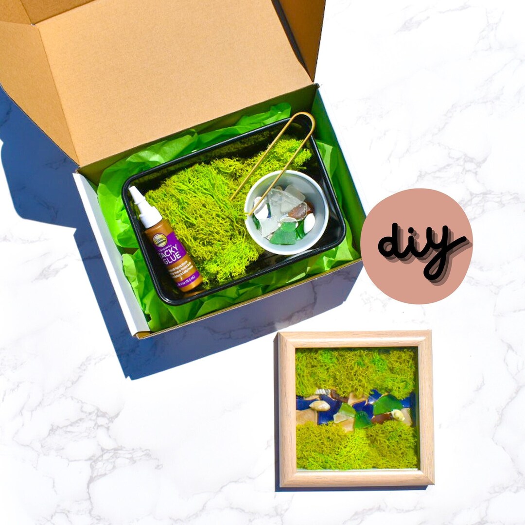 DIY Moss Art, DIY Kit, Moss Art, Holiday Gift, Christmas Gift, Wall Art