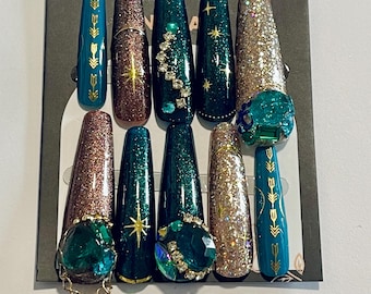 Merida Inspired False Nails size M