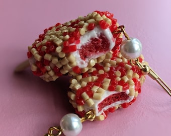 Strawberry Shortcake Ice Cream Popsicle Jewelry- Choice of earrings, necklace, or set!
