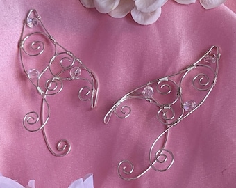 Wire Elf Ears: Silver Ear Cuff, Cosplay Costume, Renfaire