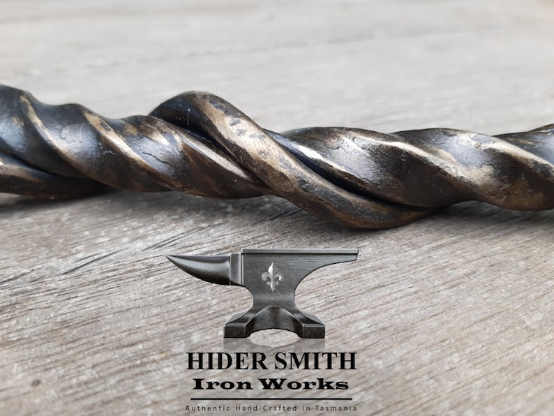 Hand FIREPLACE POKER Authentic Twisted Hot Wrought Iron