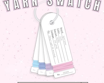 Yarn Swatch Card Inventory Template (DIGITAL DOWNLOAD PDF)