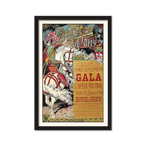 Paris Opera Theater 1886 - Vintage Travel Art 11&quot; x 17&quot;  - Vintage Wall Art, Wall Art Decor Prints, Room Wall Decor