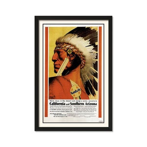California & Southern Arizona - Vintage Travel Art 11&quot; x 17&quot;  - Vintage Wall Art, Wall Art Decor Prints, Room Wall Decor