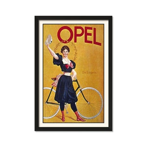 Opel Bicycle - Vintage Bicycle Art 11&quot; x 17&quot; - Vintage Wall Art, Wall Art Decor Prints, Room Wall Decor