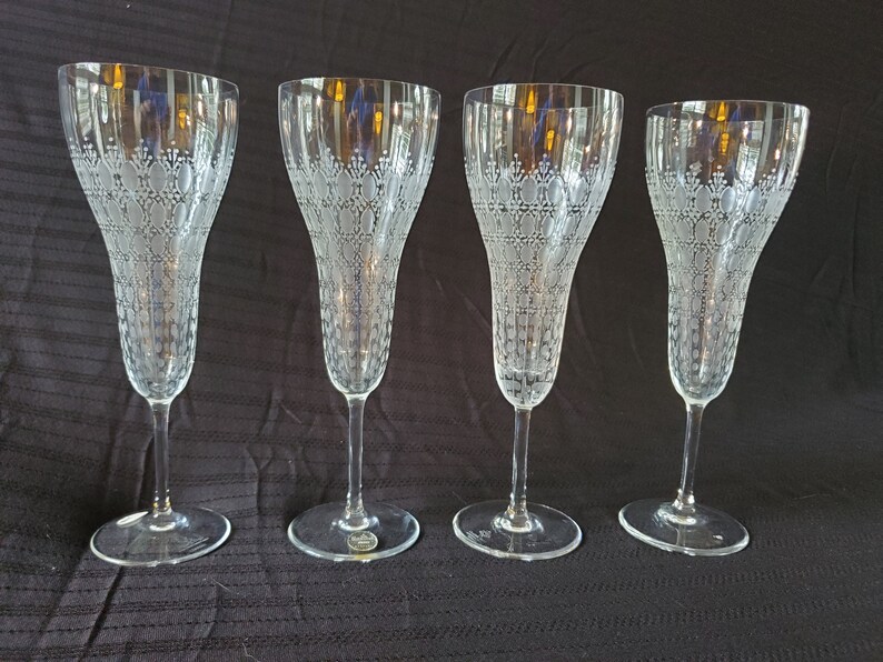Rosenthal Romance Cut Crystal Champagne Flutes Etsy
