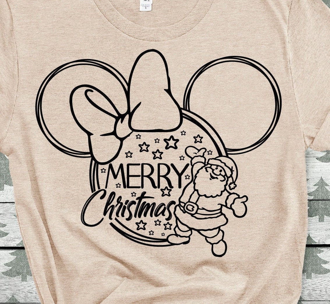 Merry christmas svg mickey svg mickey and friends svg | Etsy